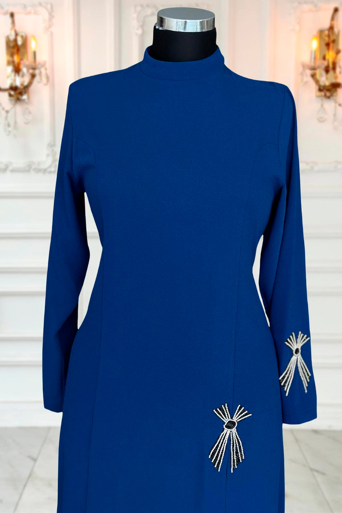 Tuay Modest Evening Dress - Indigo
