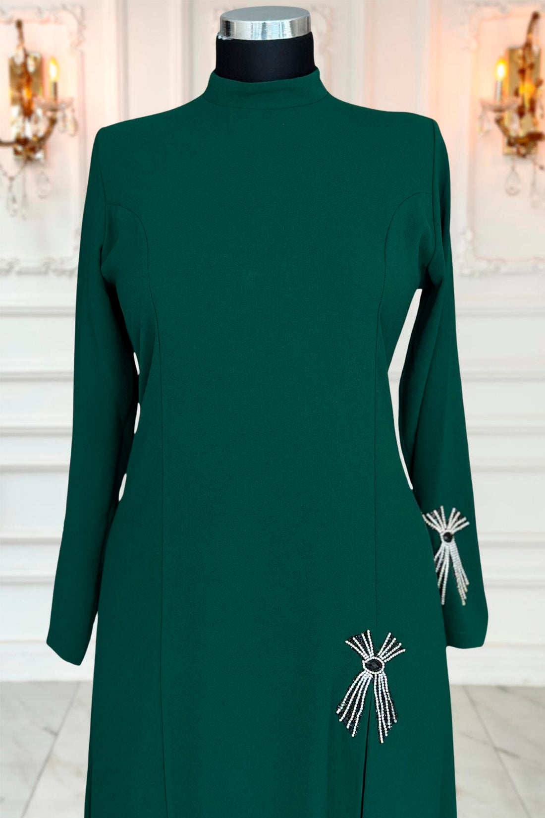 Tuay Modest Evening Dress - Emerald