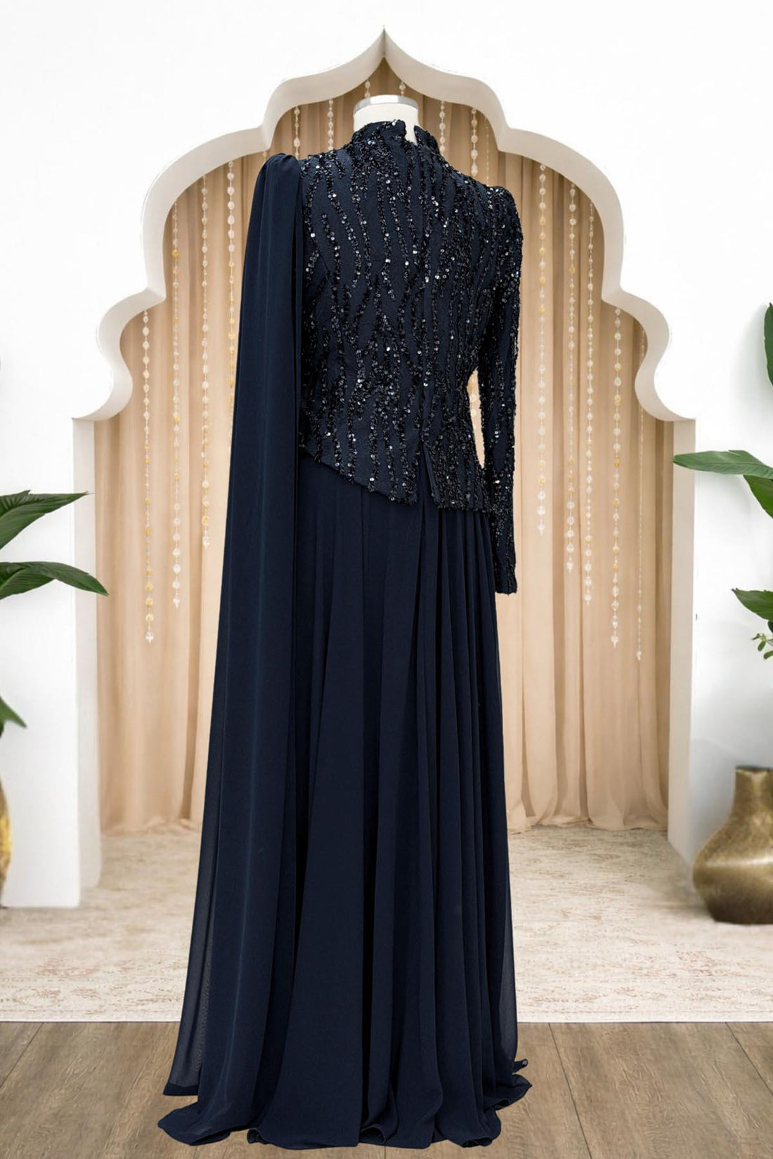 Tülin Modest Evening Dress - Black