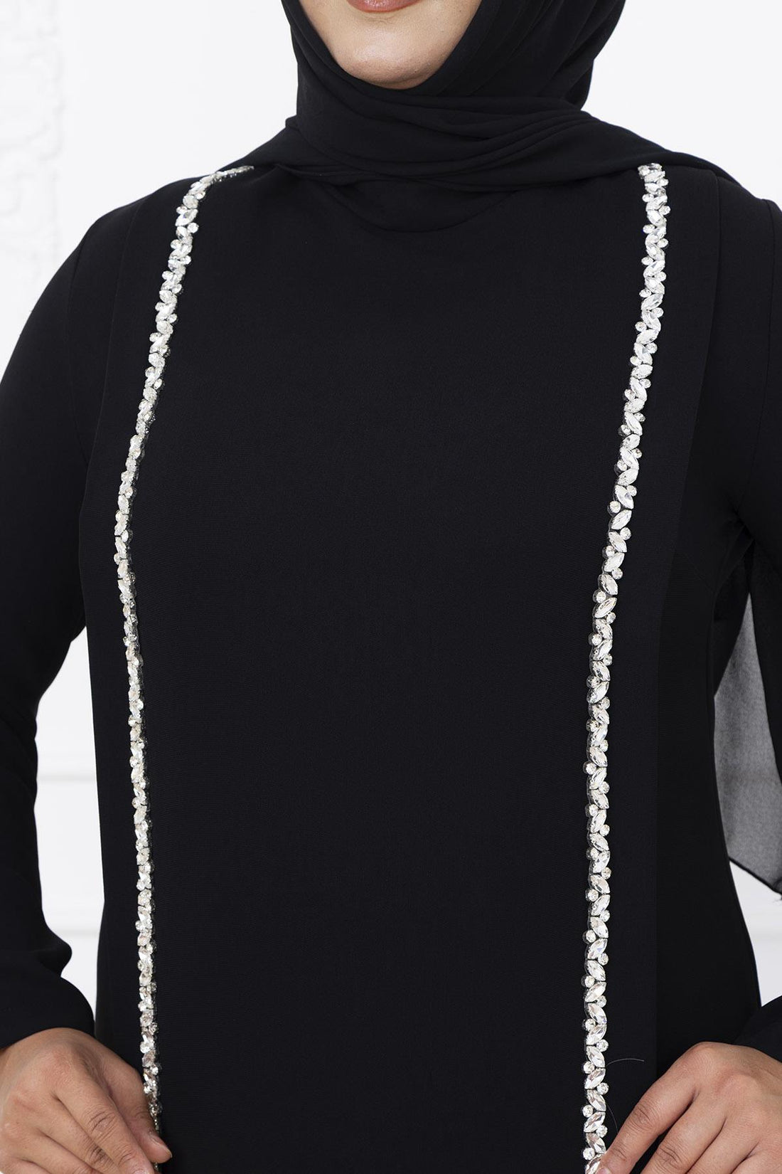Yakut Modest Evening Dress - Black