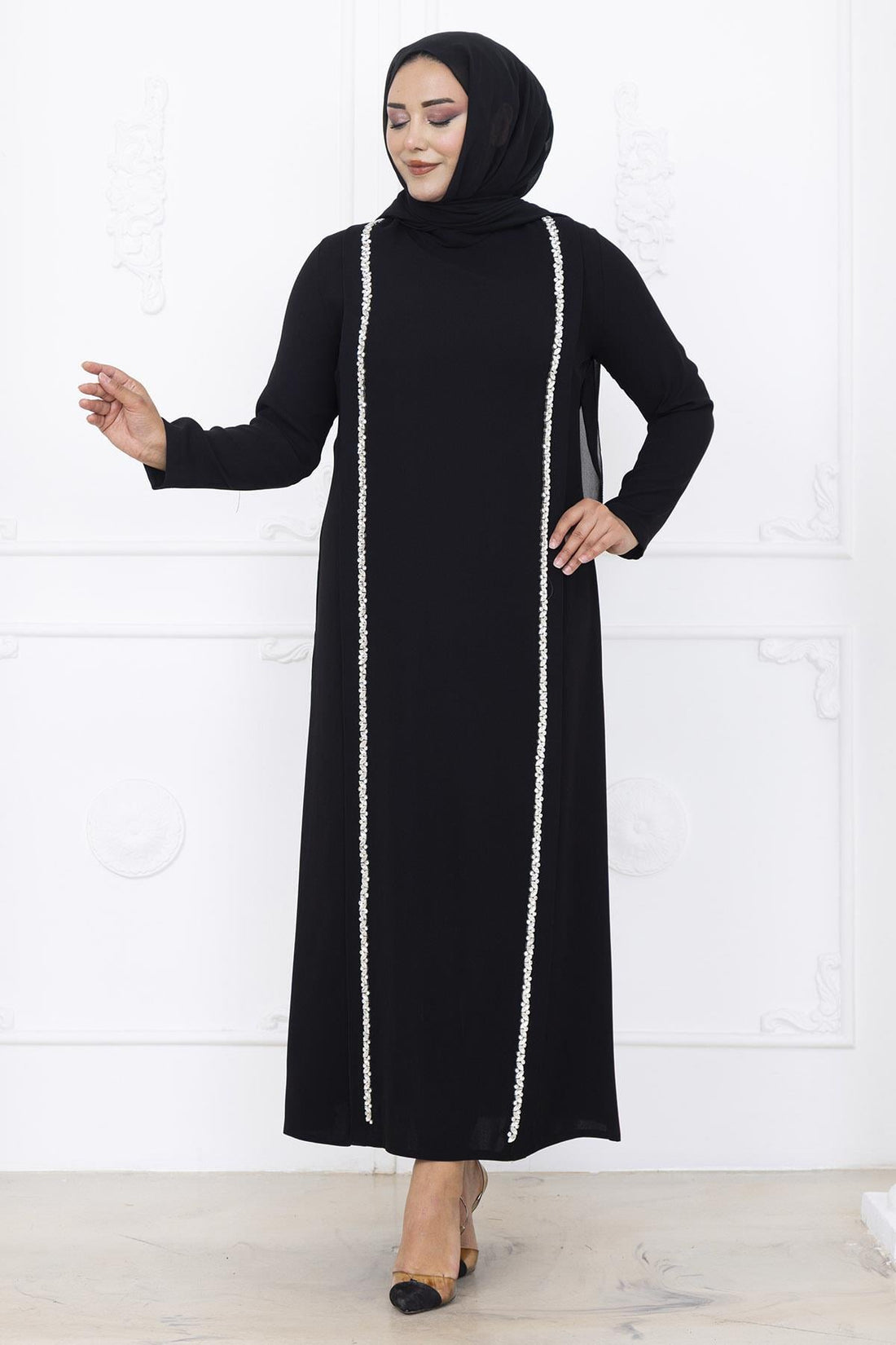 Yakut Modest Evening Dress - Black