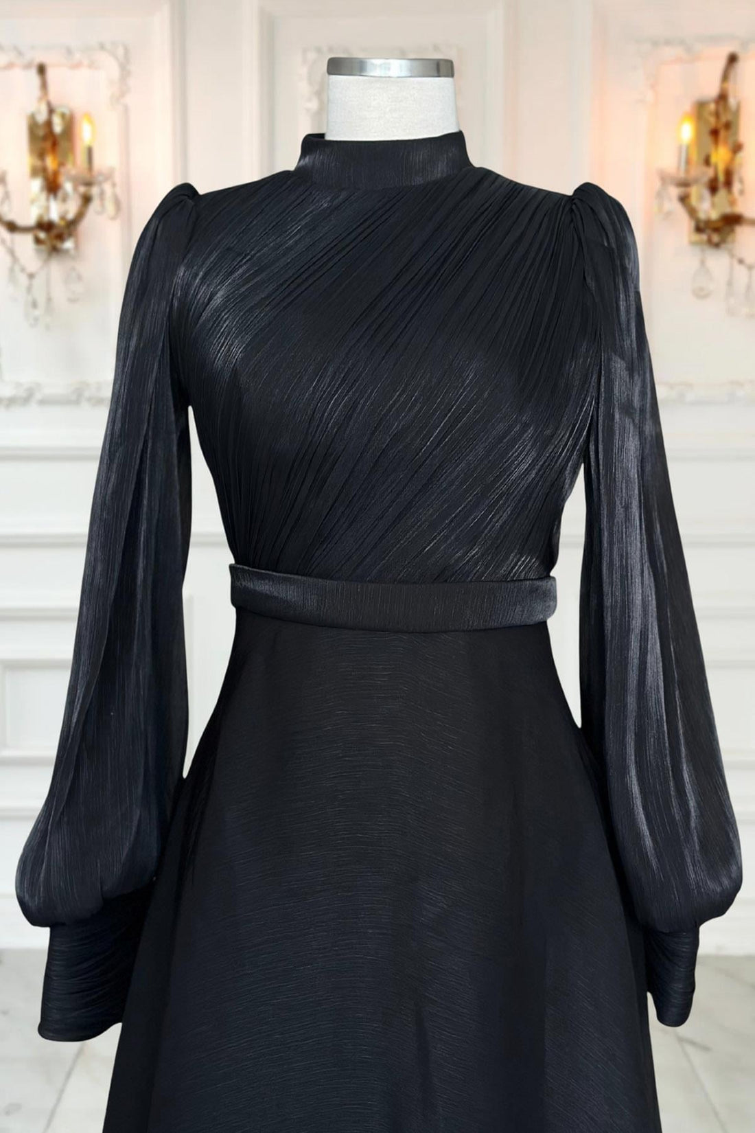 Zen Modest Evening Dress - Black