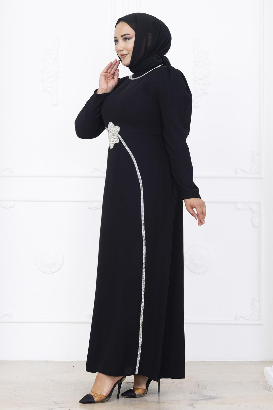 Zühre Modest Evening Dress - Black