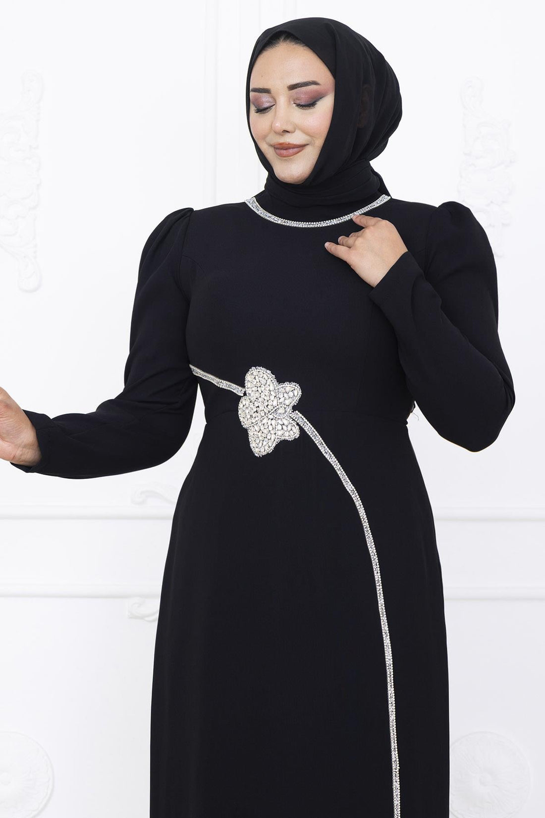 Zühre Modest Evening Dress - Black