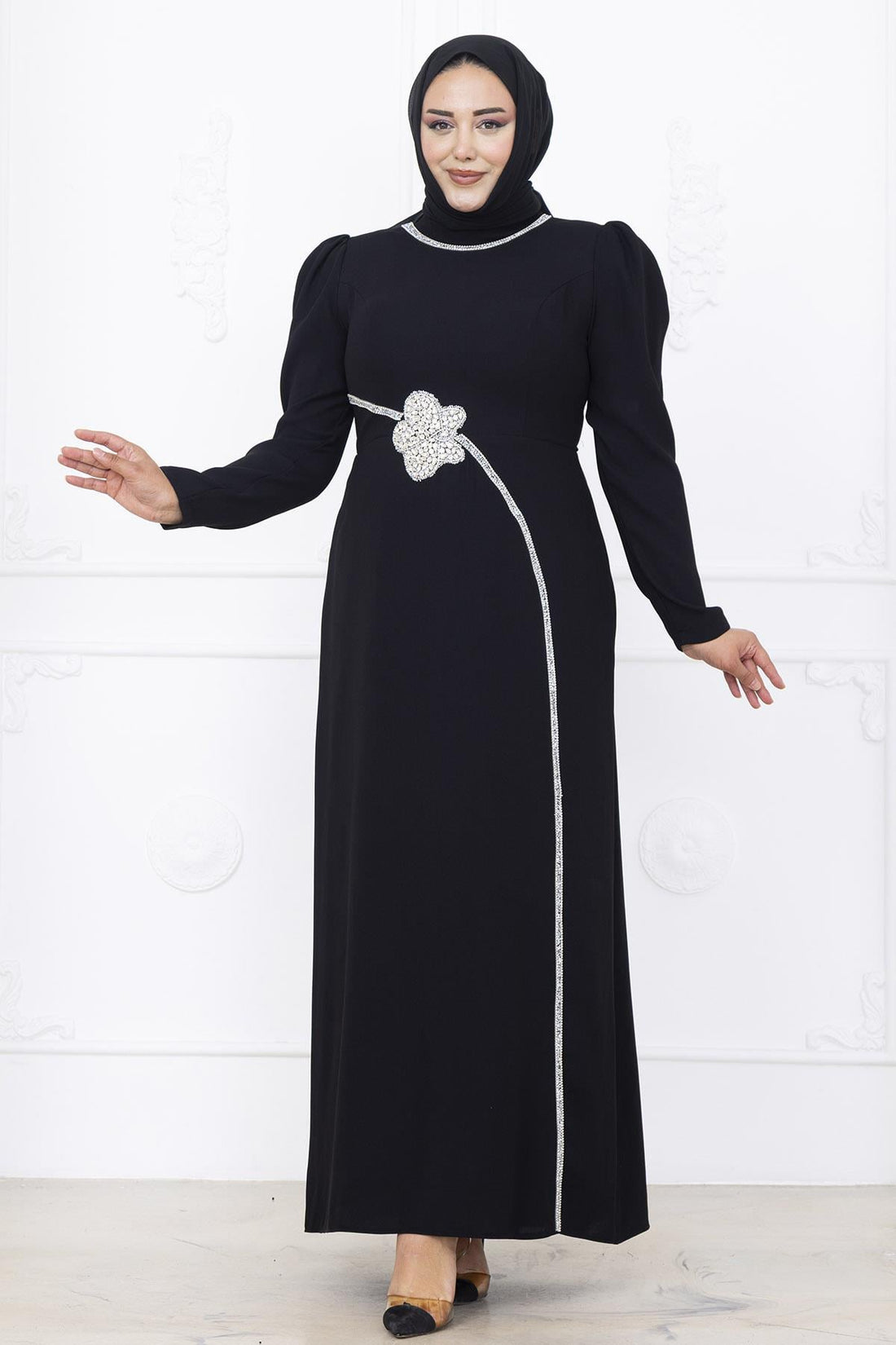 Zühre Modest Evening Dress - Black