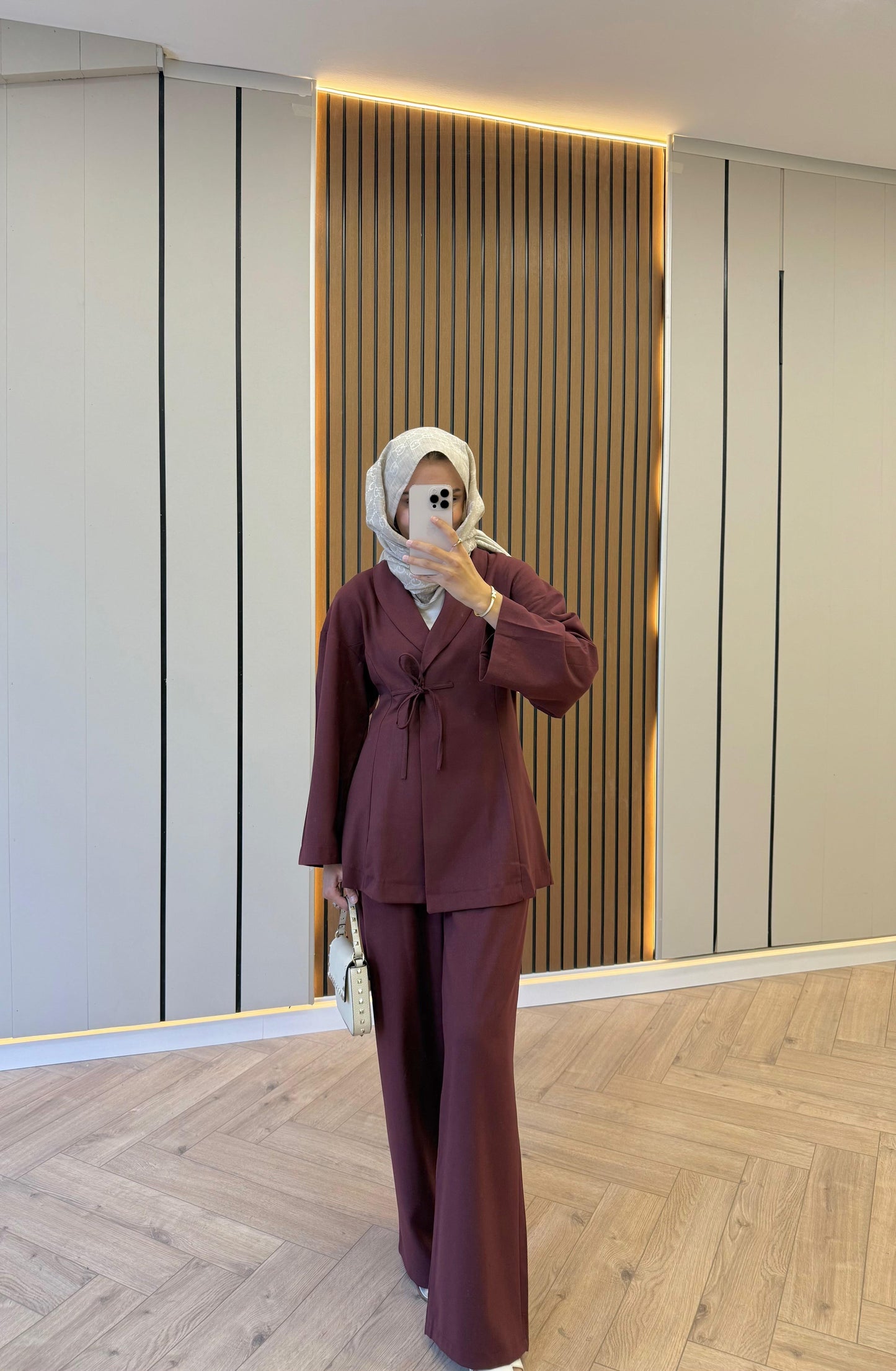 Kimono Tie-Belt Set – Burgundy