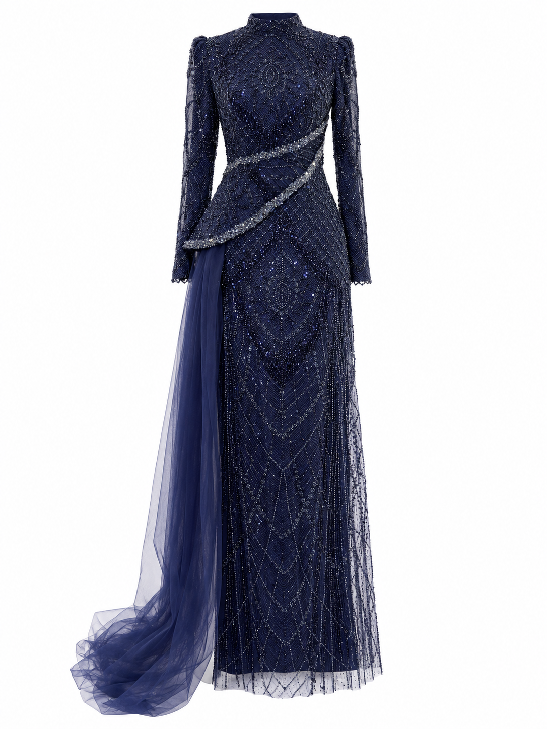 Violette Evening Dress - Navy