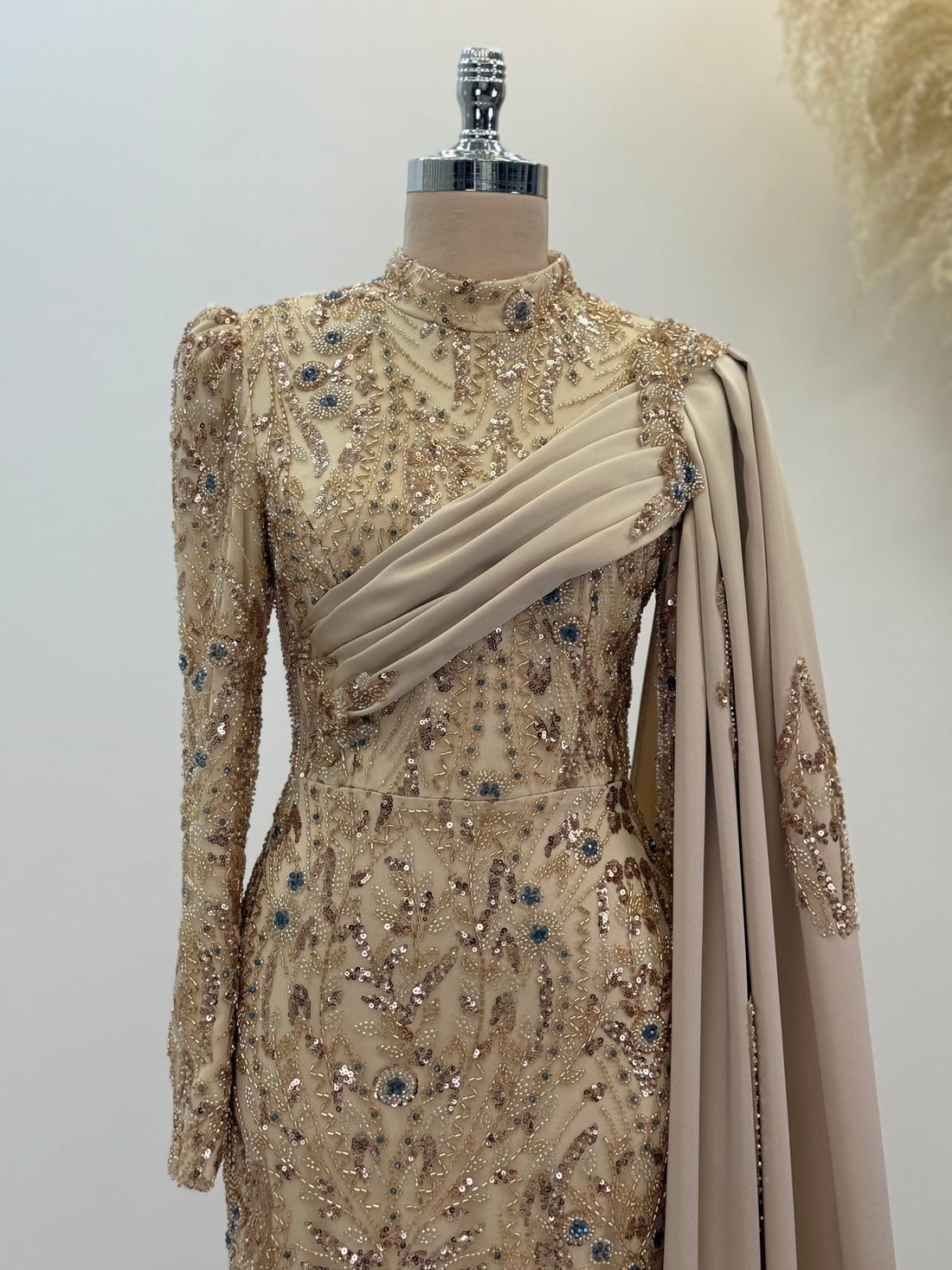 Berry Evening Dress - Gold - view 2