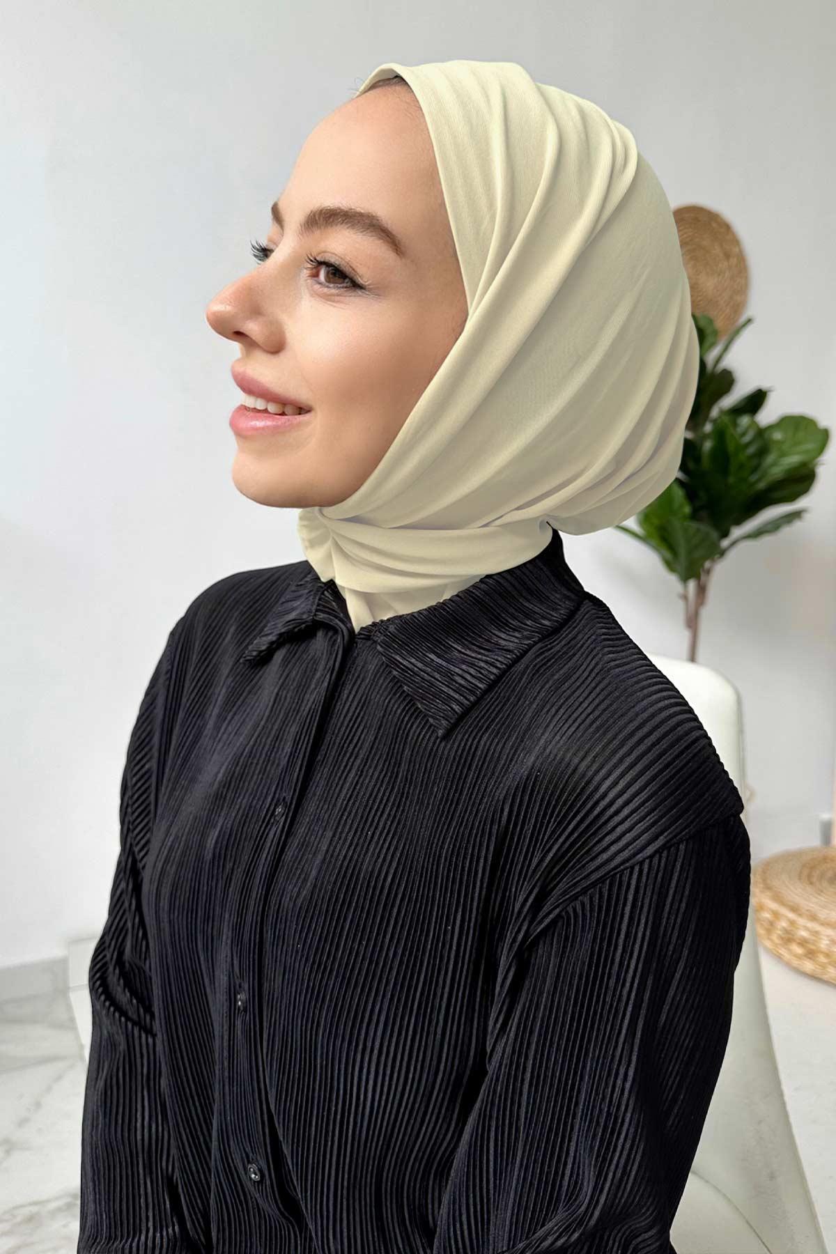 Snap-Button Swim Hijab Cap
