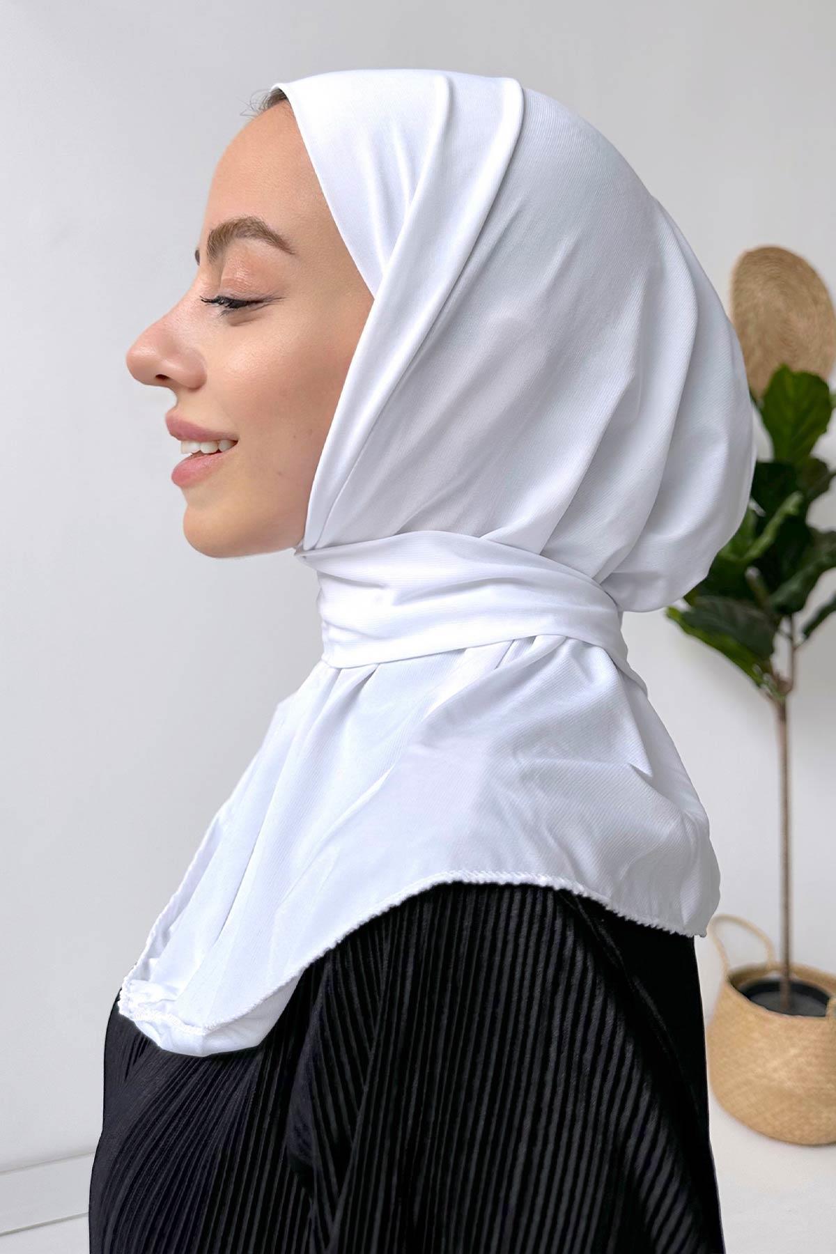 Snap-Button Swim Hijab Cap