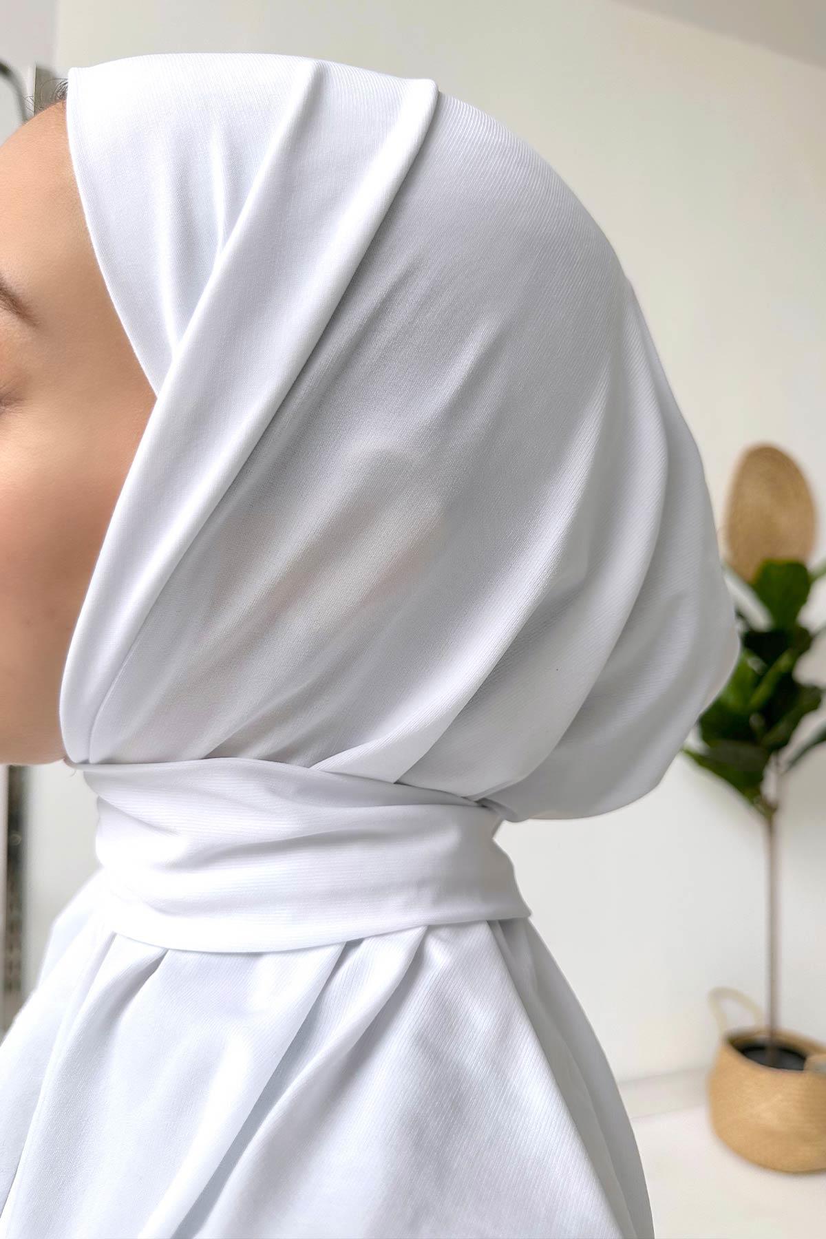 Snap-Button Swim Hijab Cap