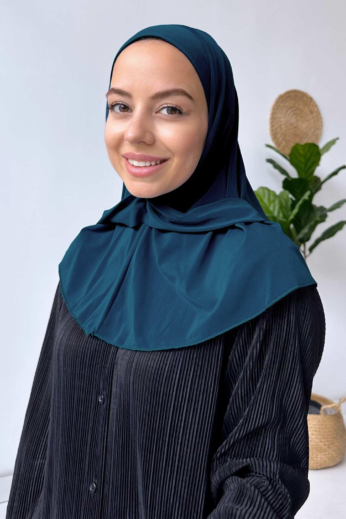 Snap-Button Swim Hijab Cap