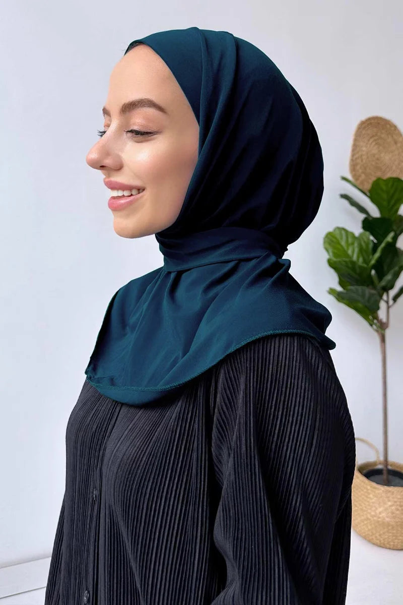 Snap-Button Swim Hijab Cap