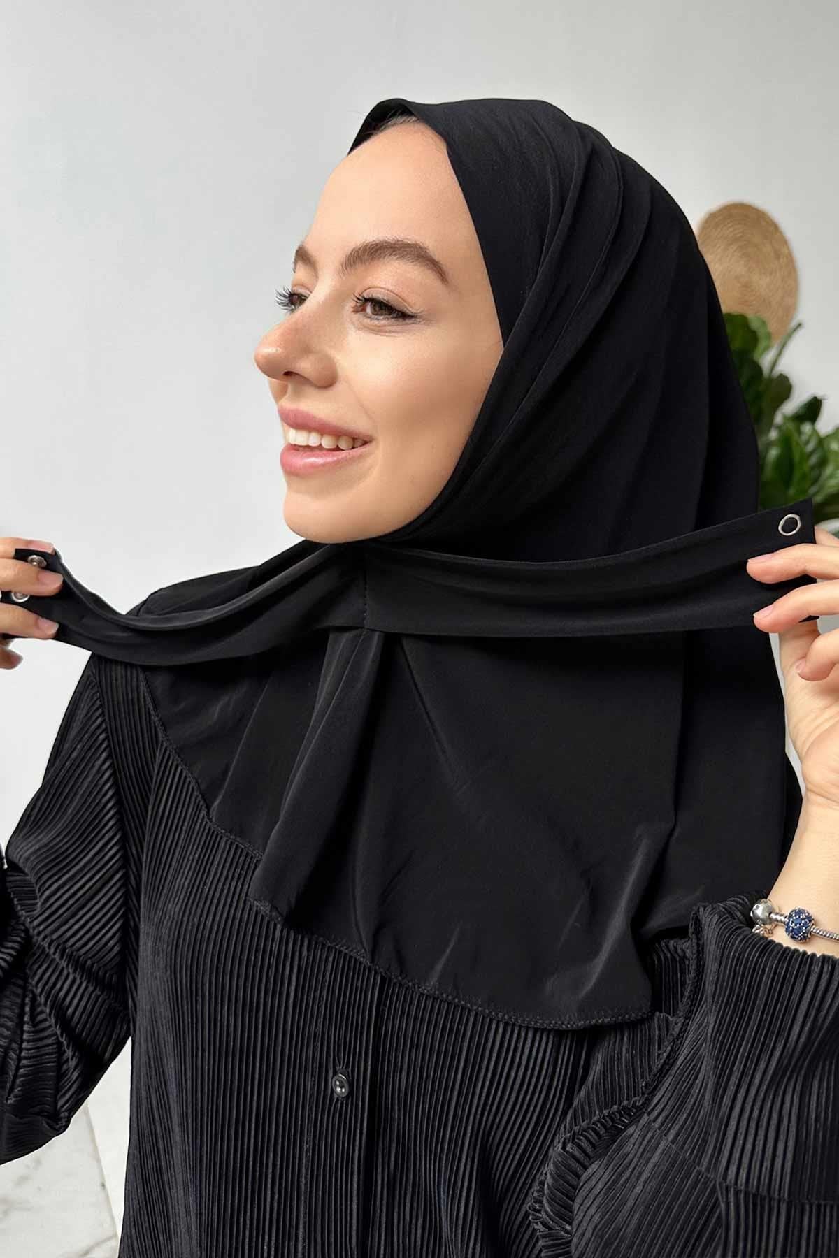 Snap-Button Swim Hijab Cap