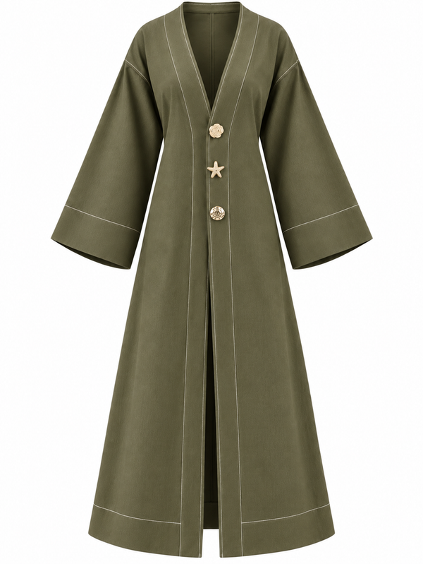Rivelle Kimono Denim Jacket - Khaki