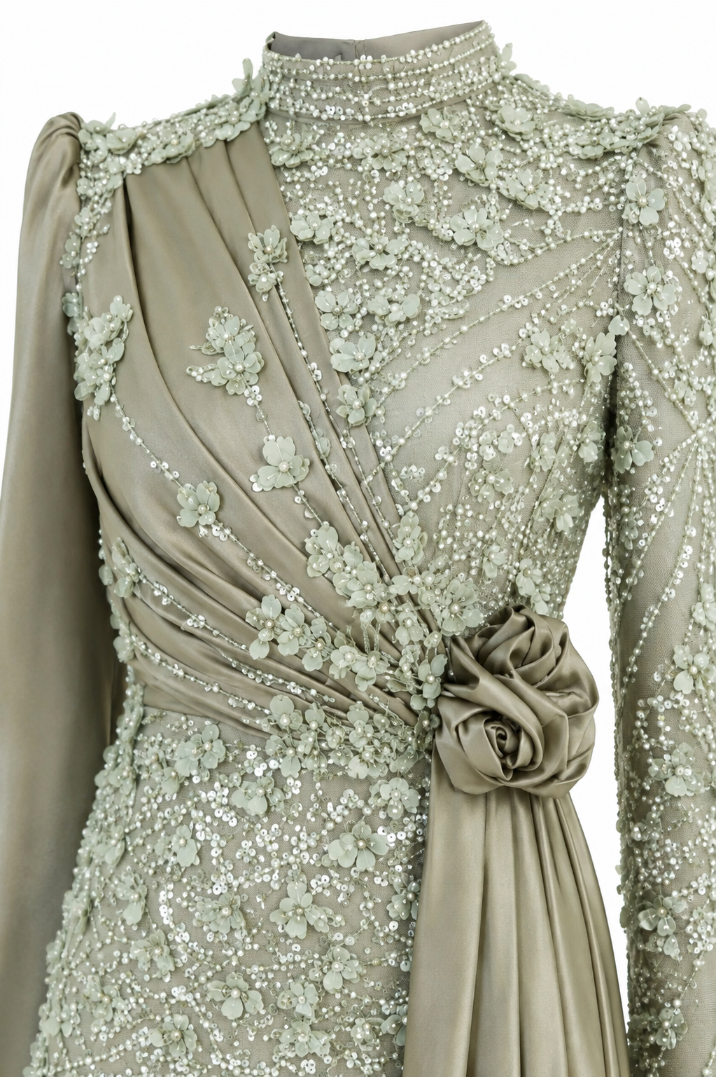 Mimosa Modest Evening Dress - Mint