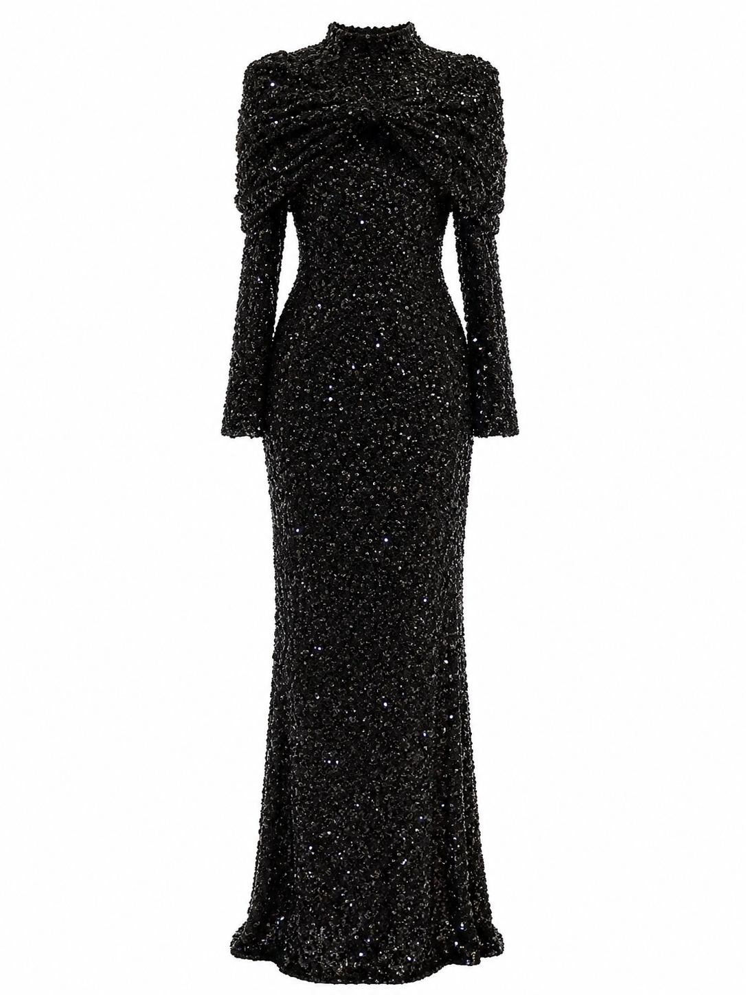 Bella Modest Evening Dress - Black