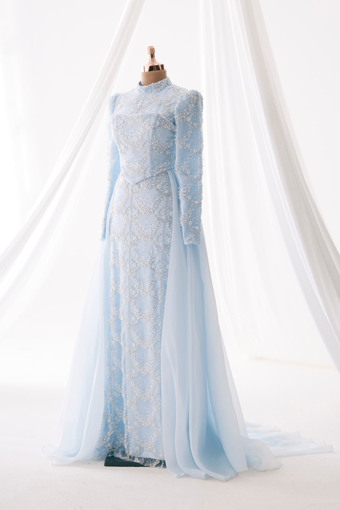 Diana Evening Gown - Baby Blue - view 4