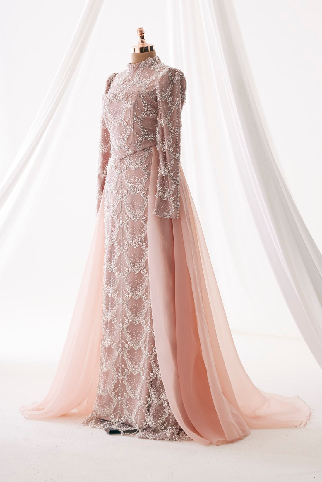 Diana Evening Gown - Powder Pink - view 4