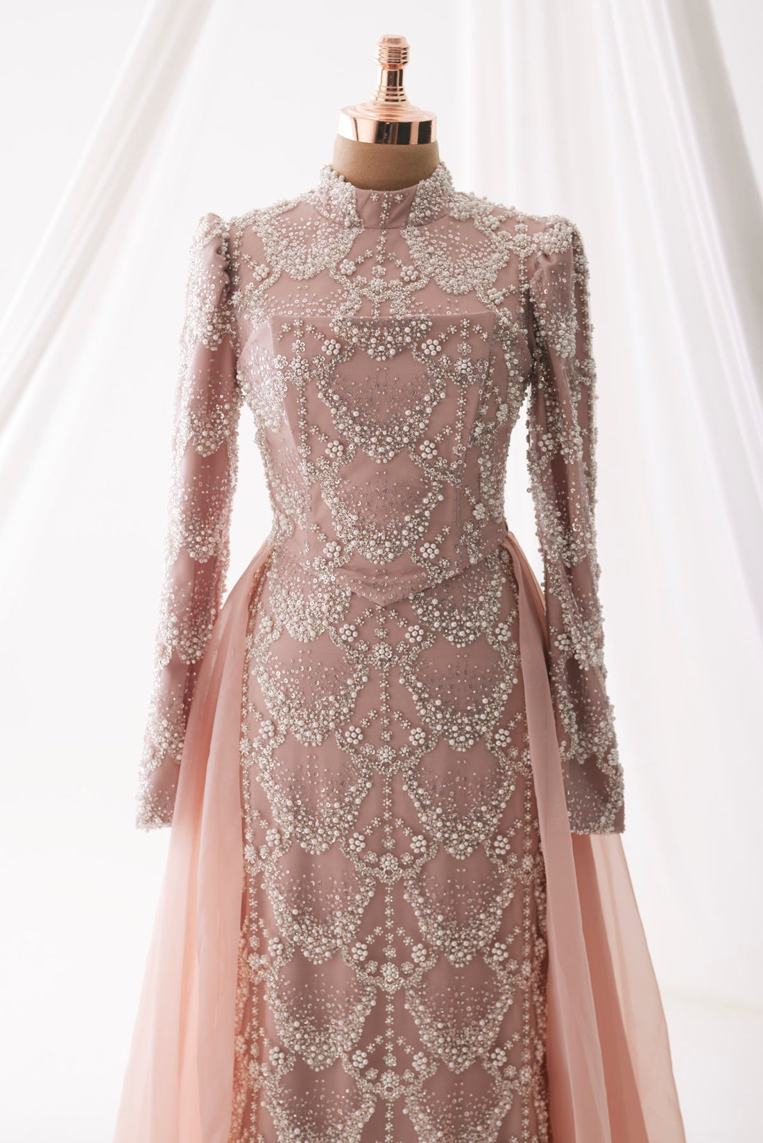 Diana Evening Gown - Powder Pink - view 2