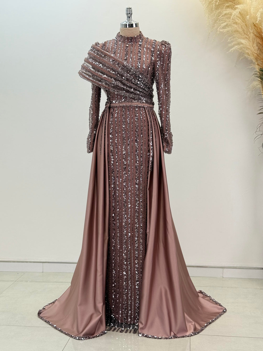 Elegance Evening Dress - Dusty Rose