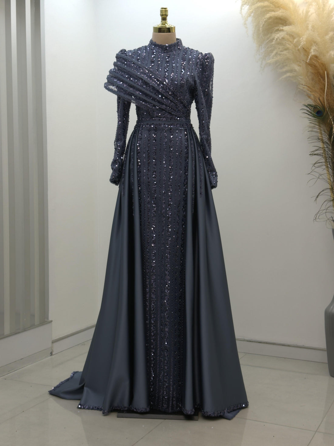 Elegance Evening Dress - Indigo