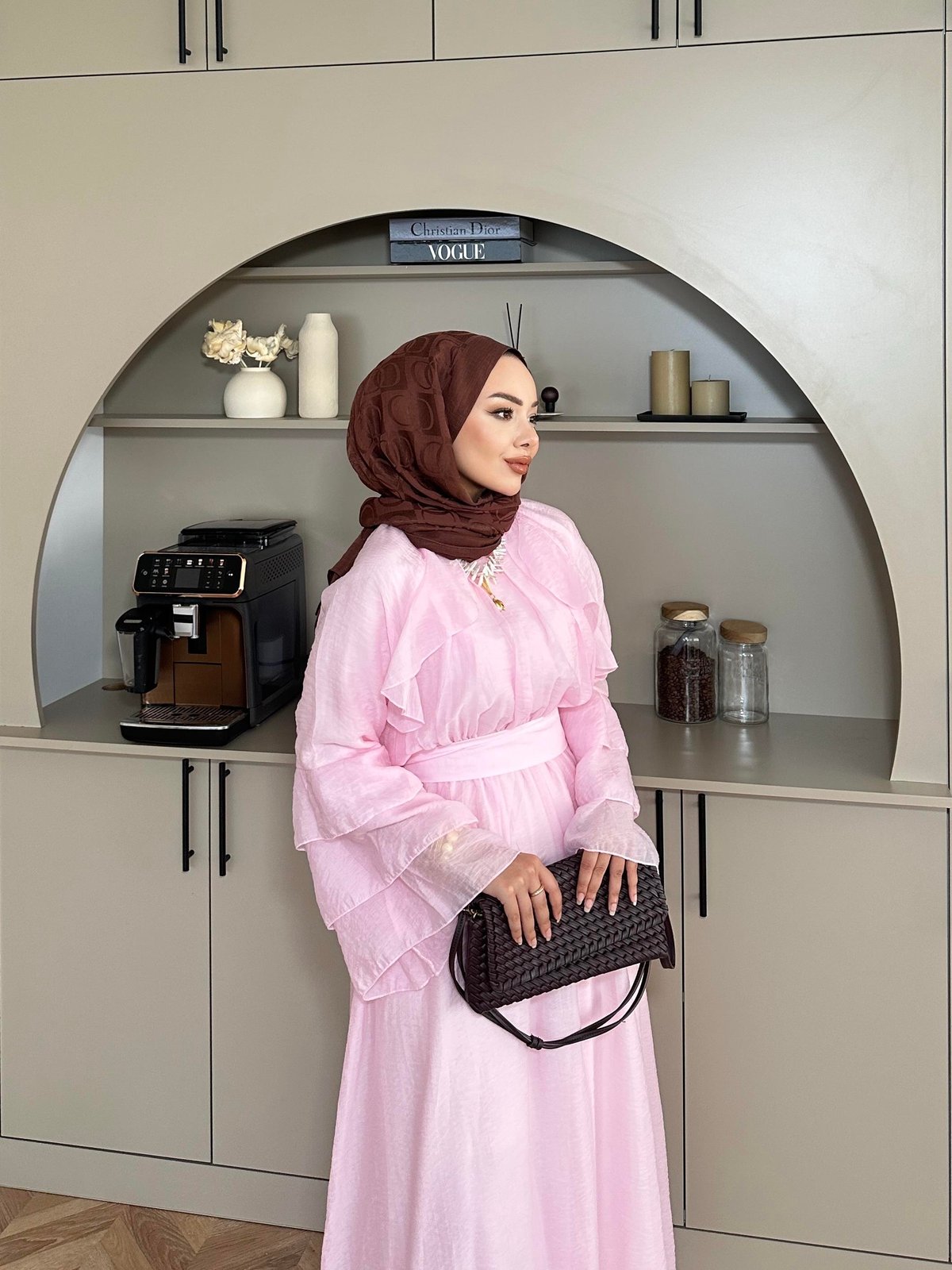 Farah Tulle Pink Maxi Dress
