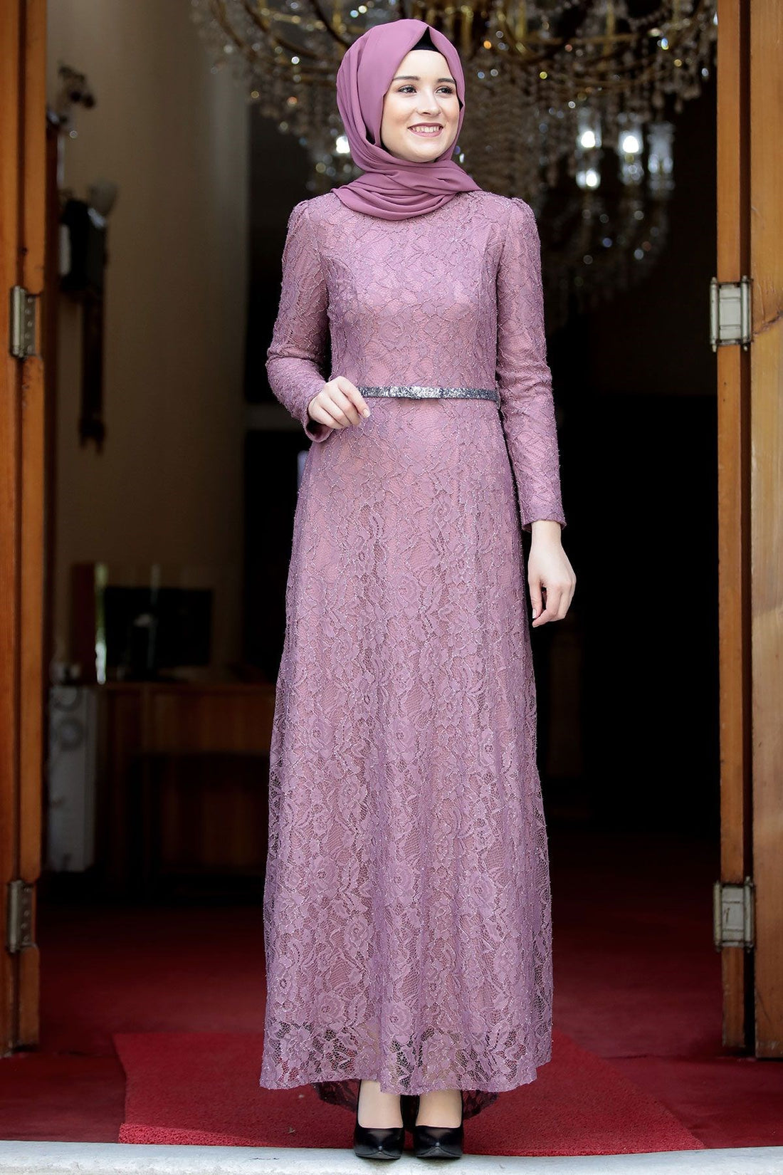 Hayal Modest Evening Dress - Lilac