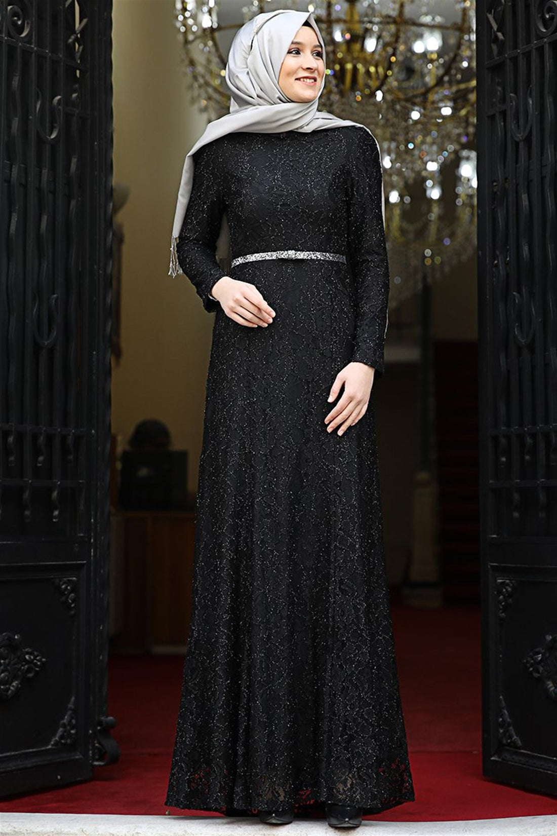 Hayal Modest Evening Dress - Black