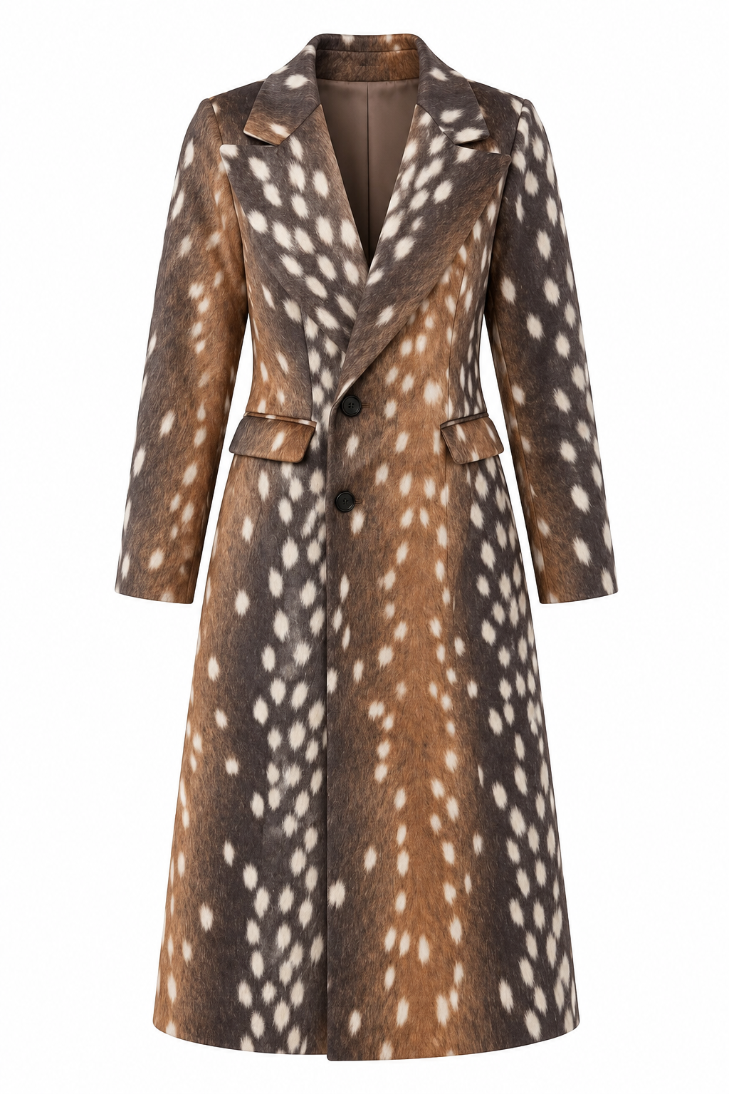 Bambi print tailored long coat original product front