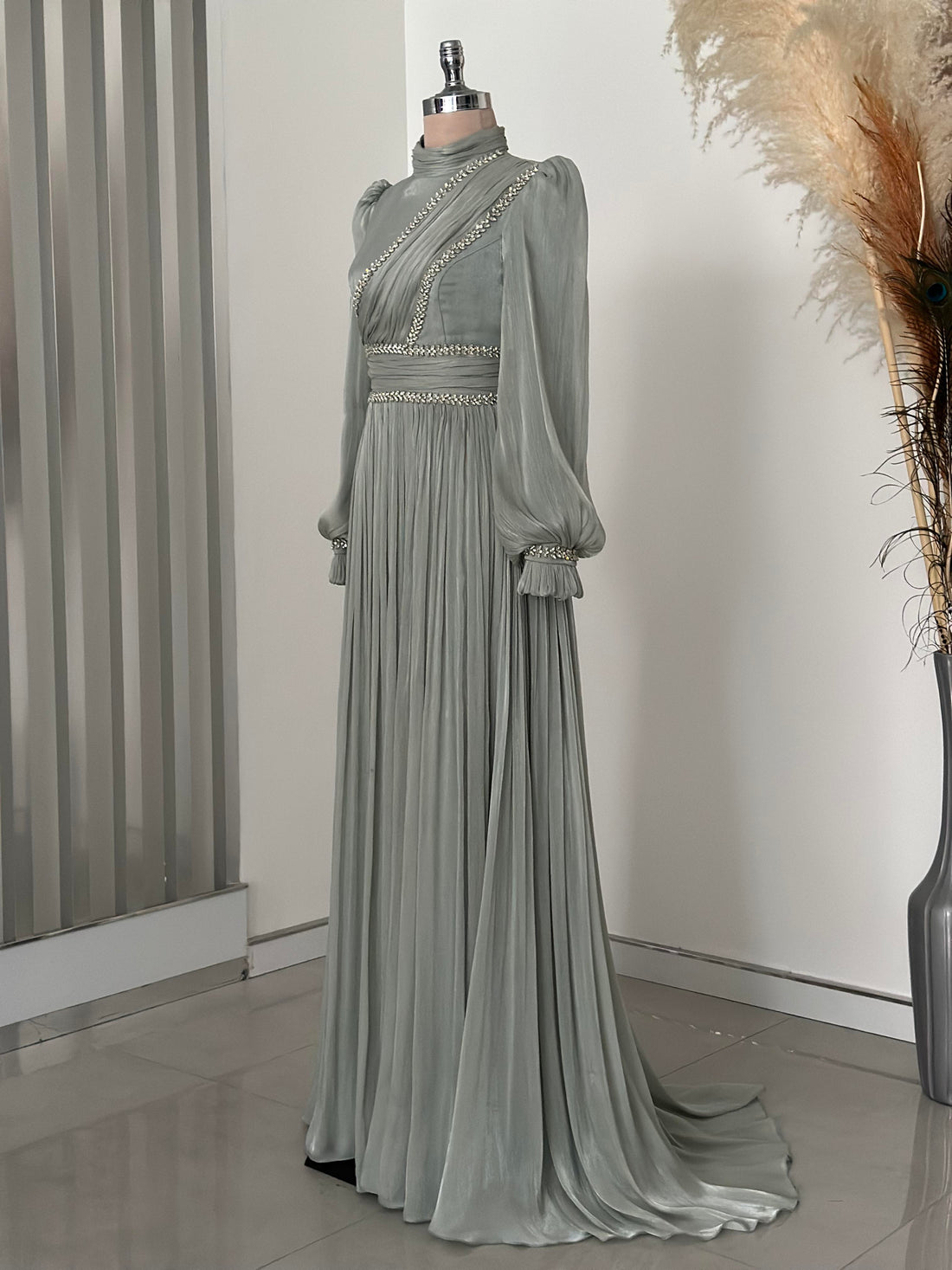 Hermonie Evening Dress - Mint - view 3