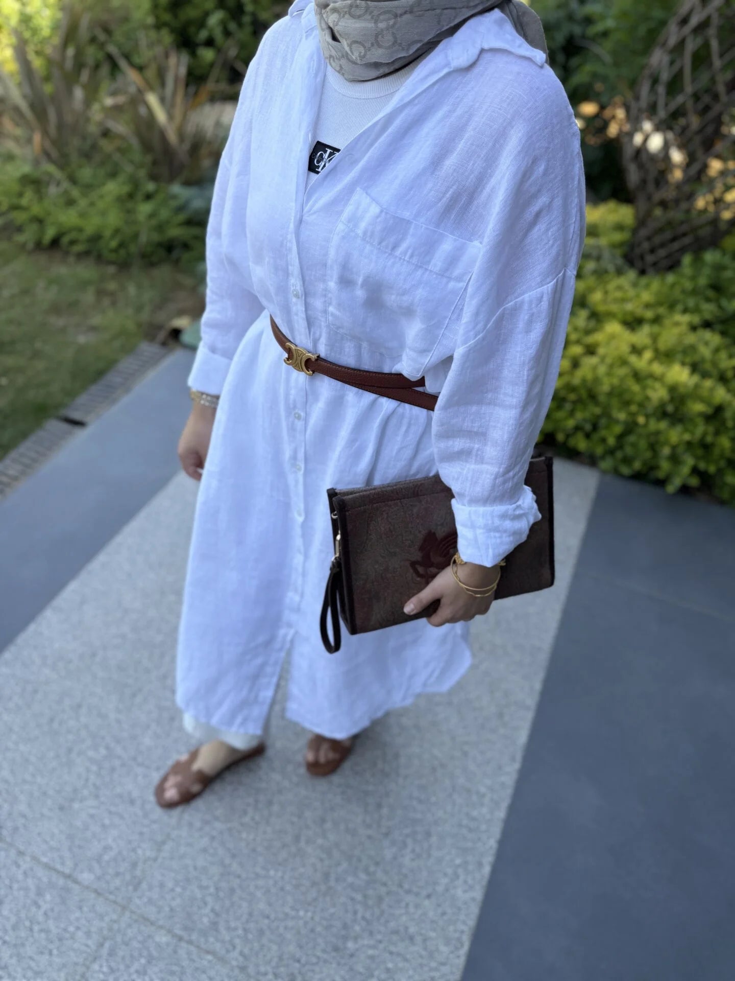 Premium %100 Linen Relaxed Fit Maxi Shirt
