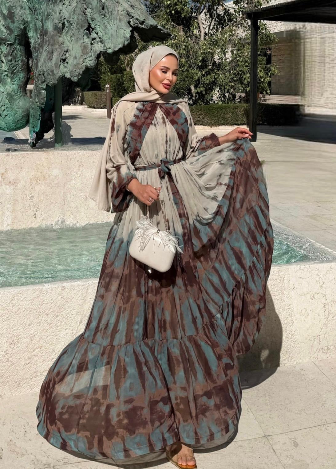 Lilas Flowy Dress – Beige