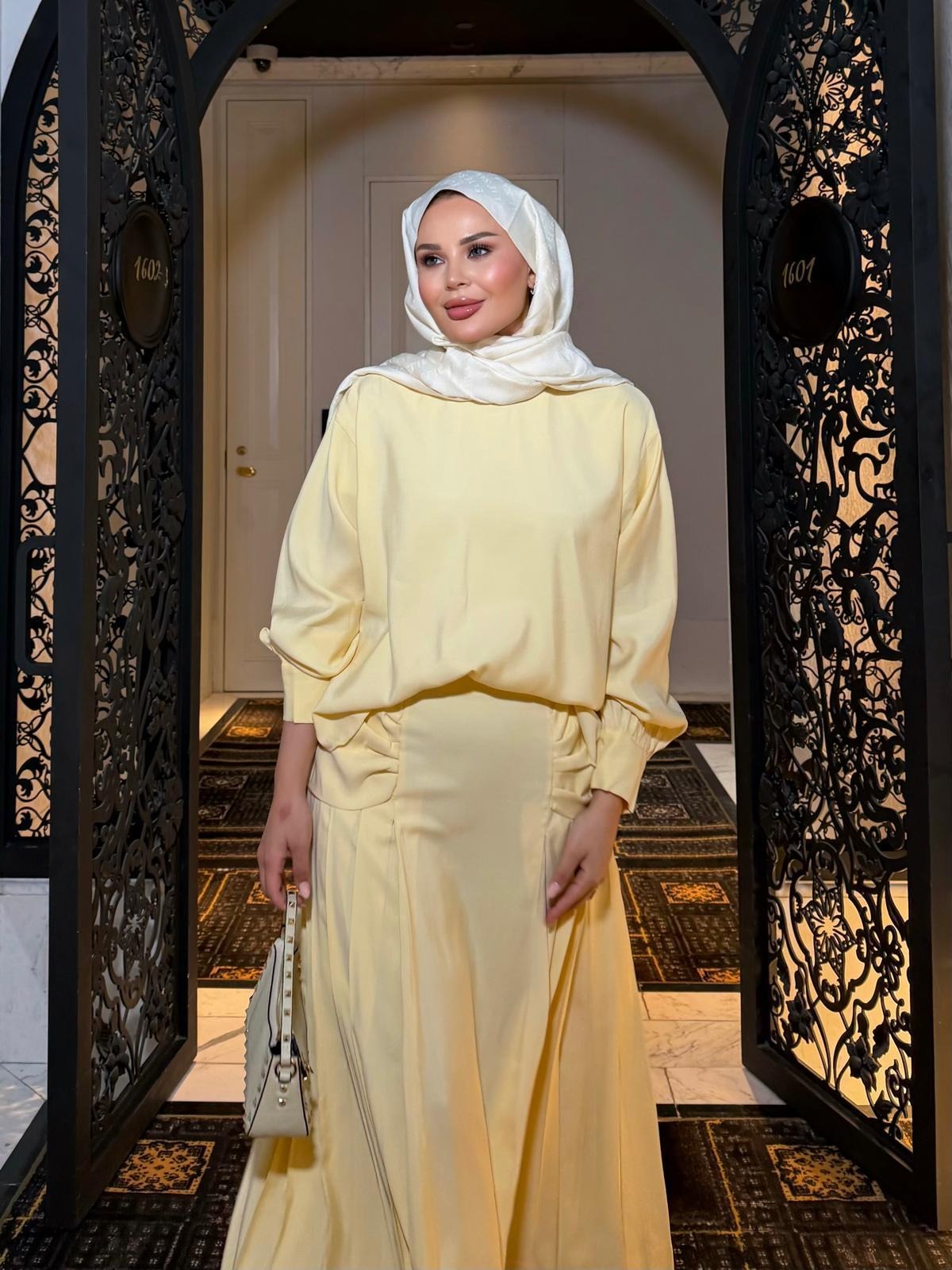 Sofia Maxi Skirt Set – Yellow