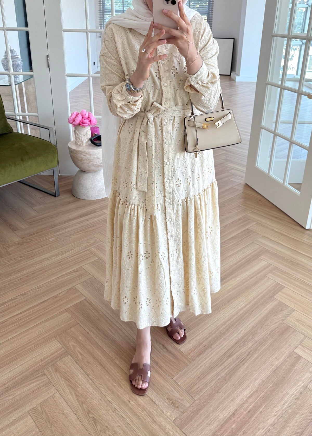 Lace Trim Dress – Butter Yellow