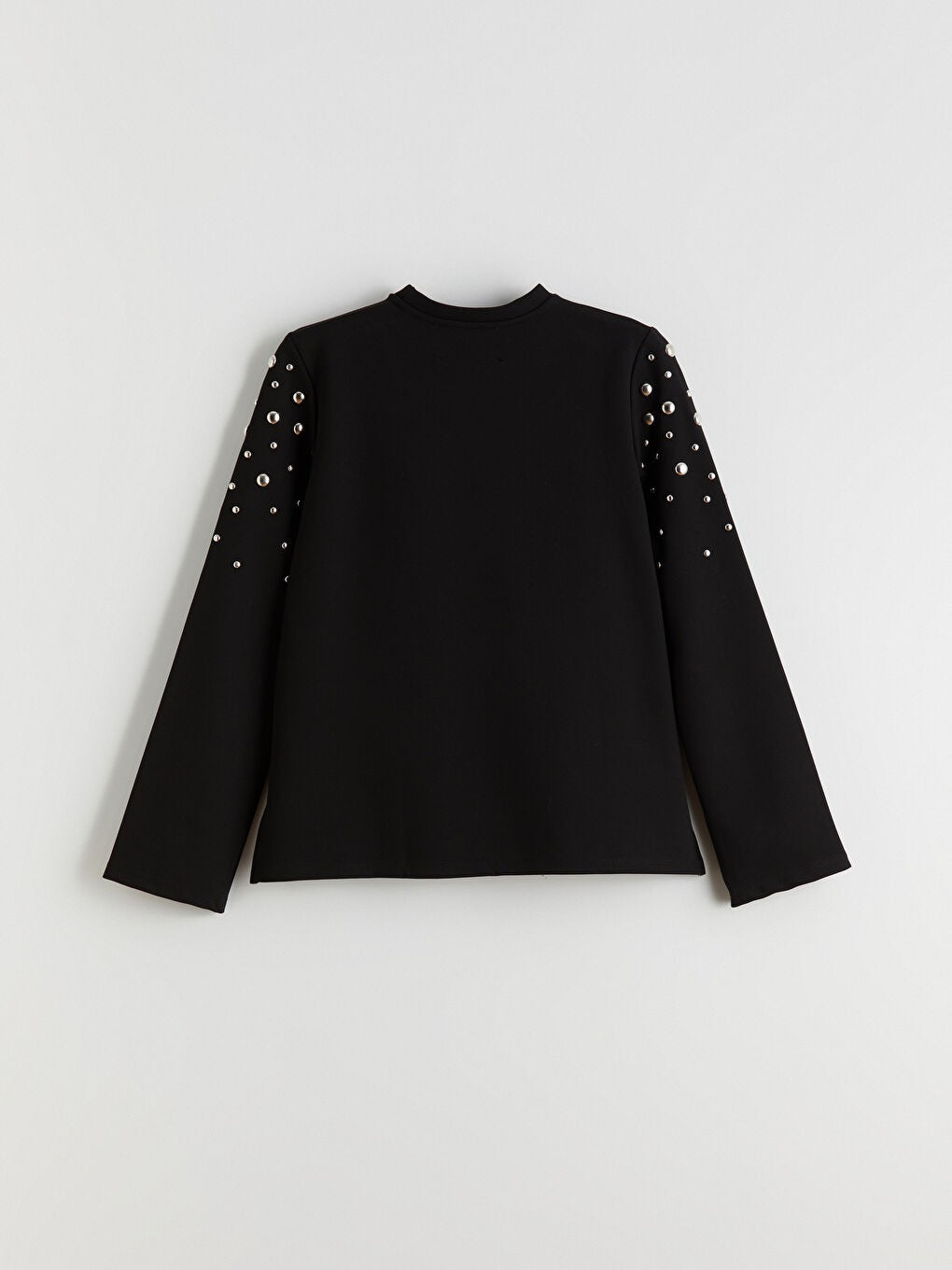 Black Appliqué Sweatshirt Tunic