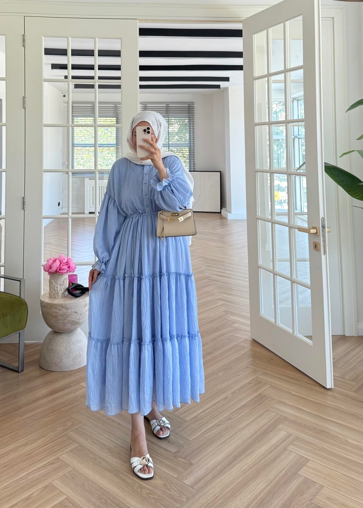 Lightweight Maxi Dress- Baby Blue