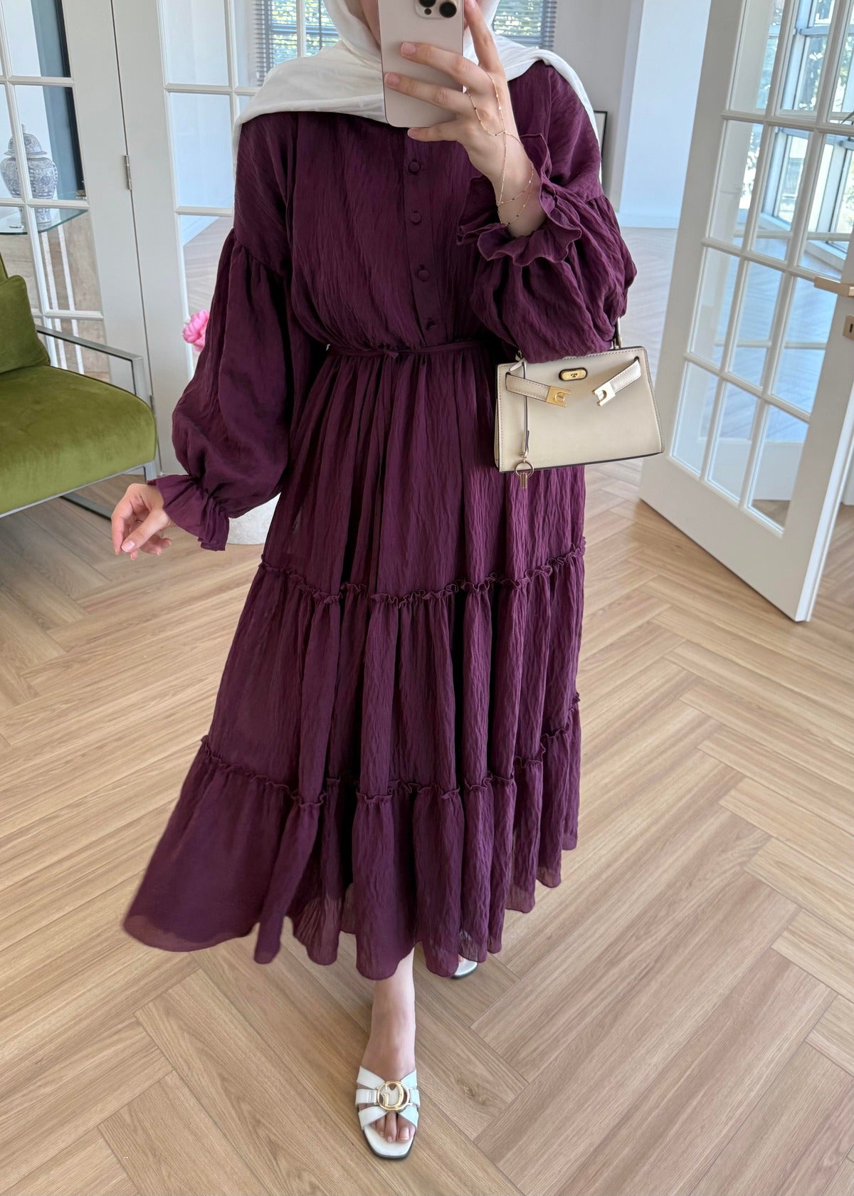 Lightweight Maxi Dress- Burgundy