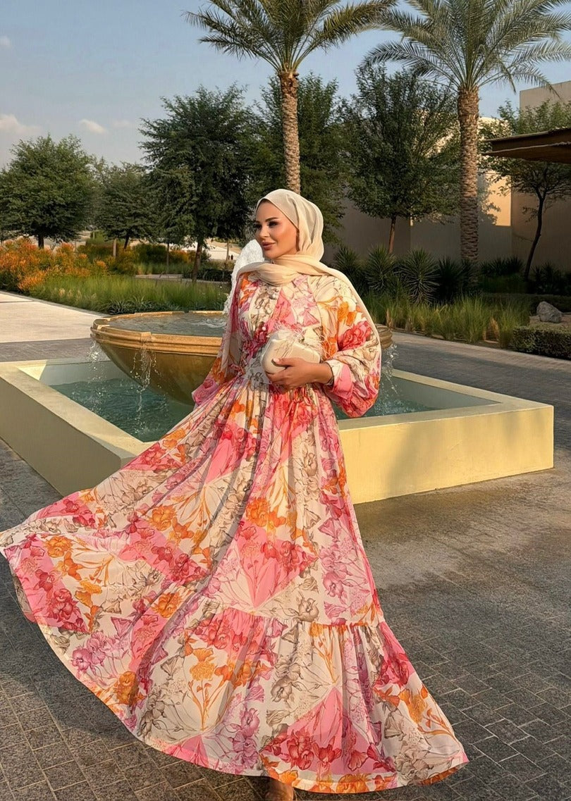 Jeremy Pink Modest Maxi Dress