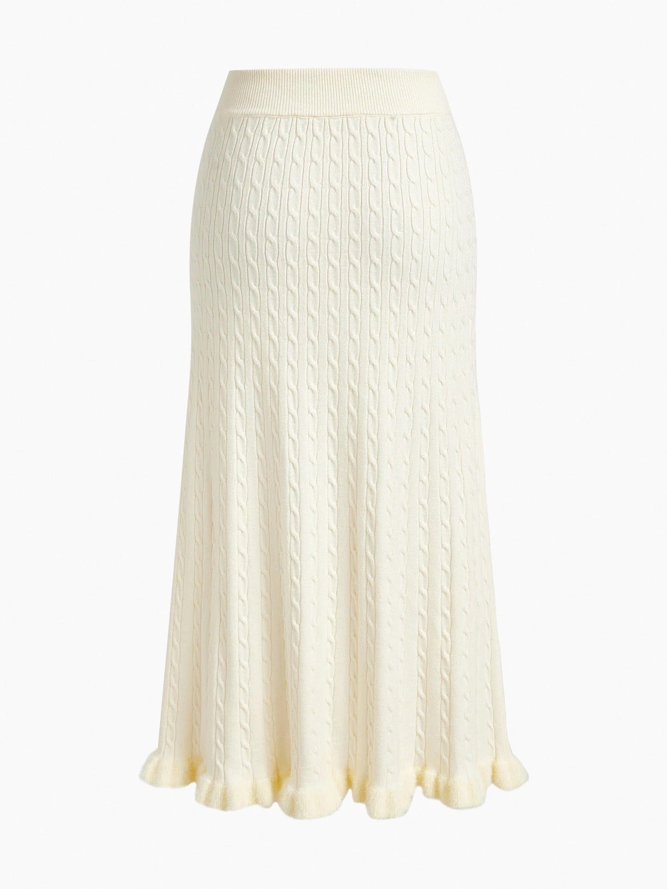 Premium Faux Pearl & Rhinestone Sweater Skirt