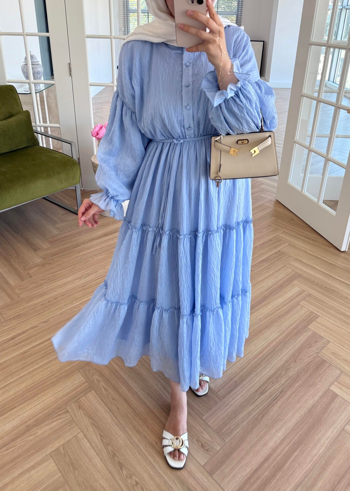Lightweight Maxi Dress- Baby Blue