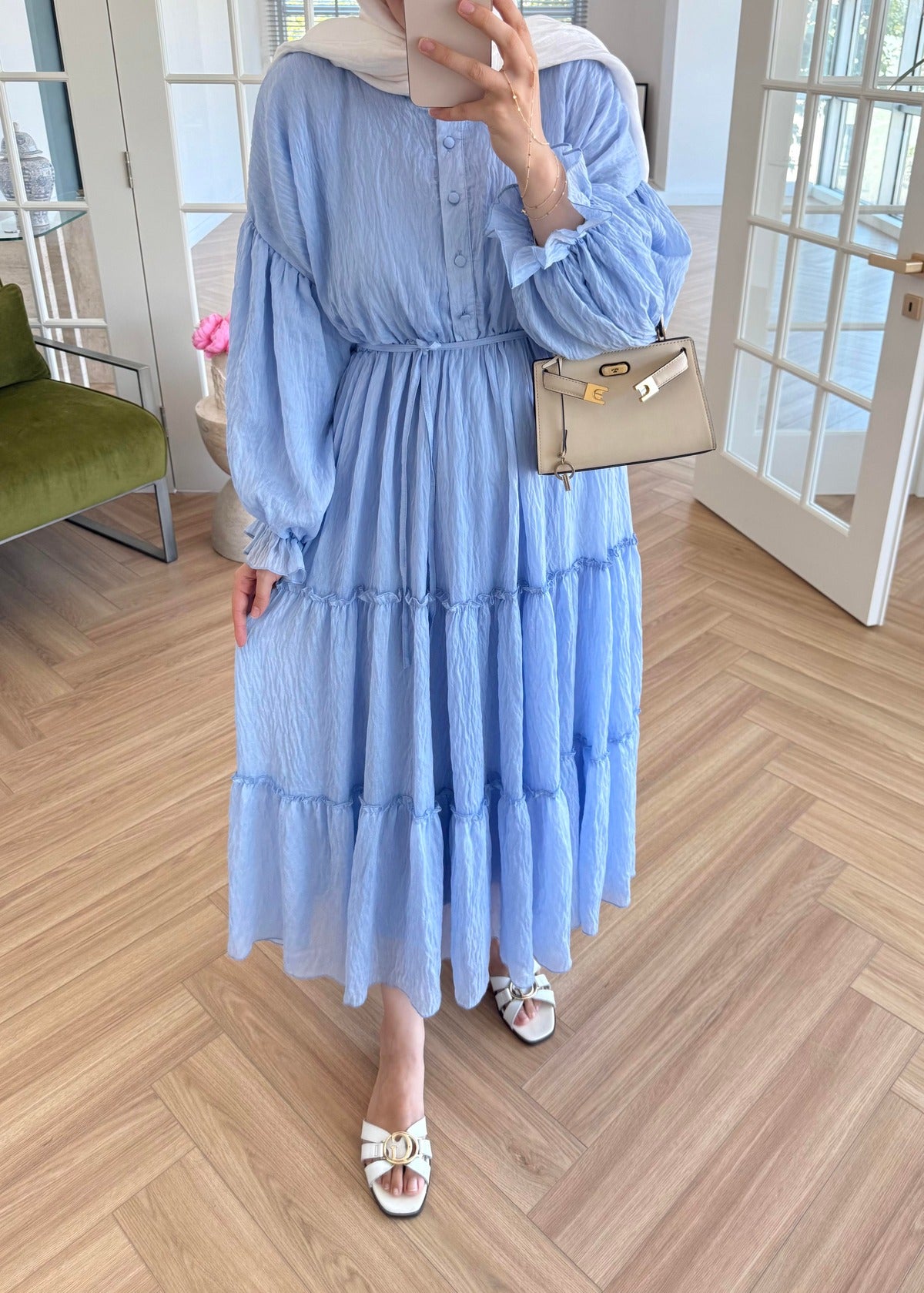 Lightweight Maxi Dress- Baby Blue