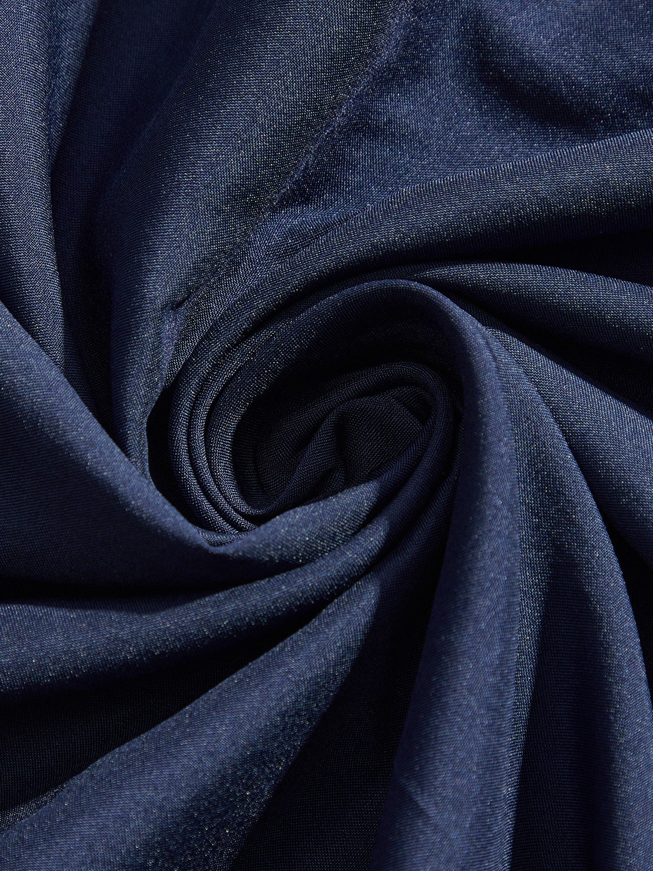 Long‑Sleeve Rose Lace Maxi Dress – Navy Blue