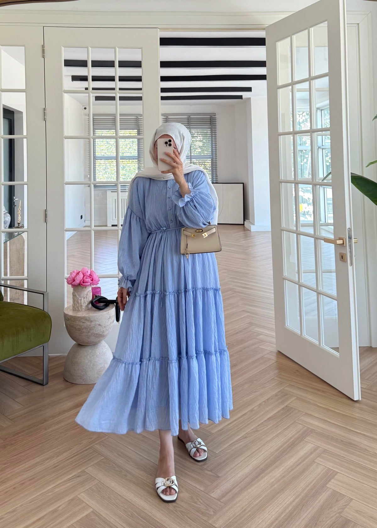 Lightweight Maxi Dress- Baby Blue