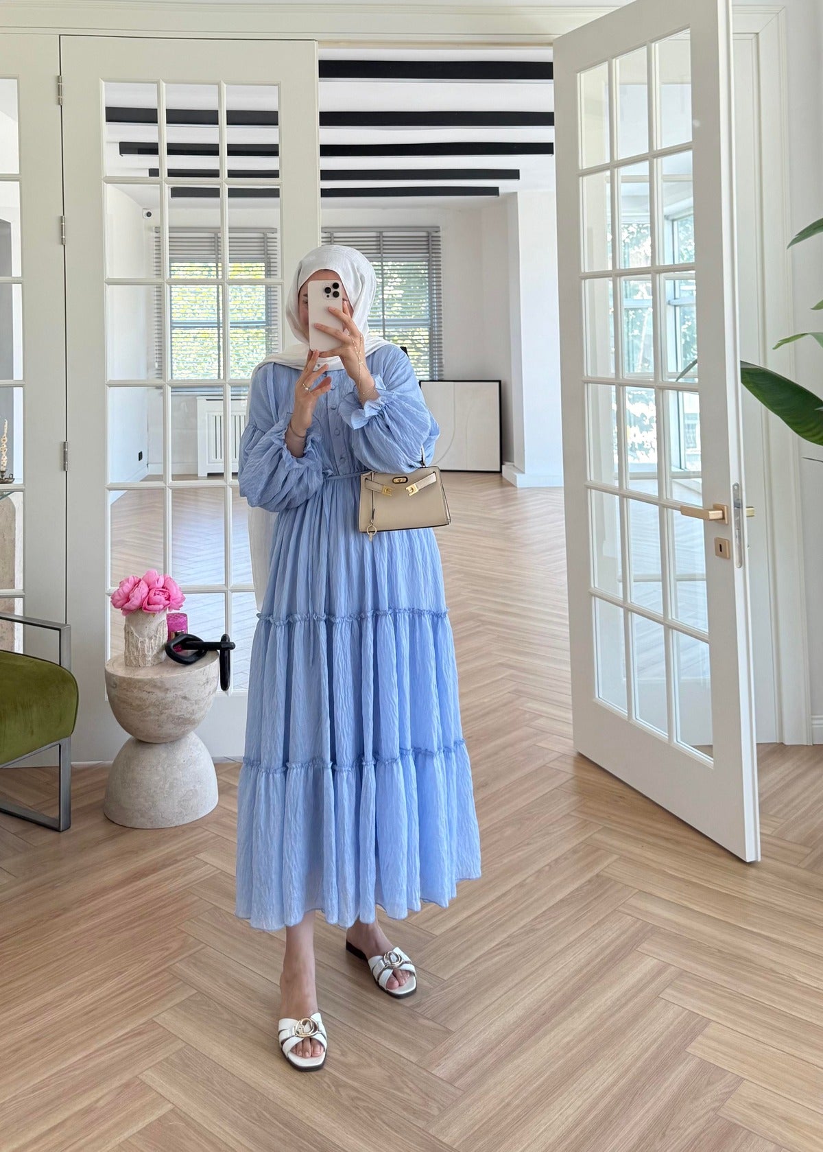 Lightweight Maxi Dress- Baby Blue