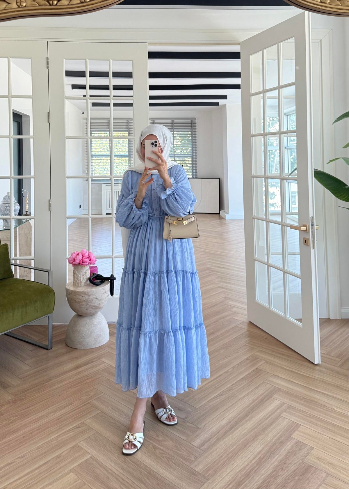 Lightweight Maxi Dress- Baby Blue