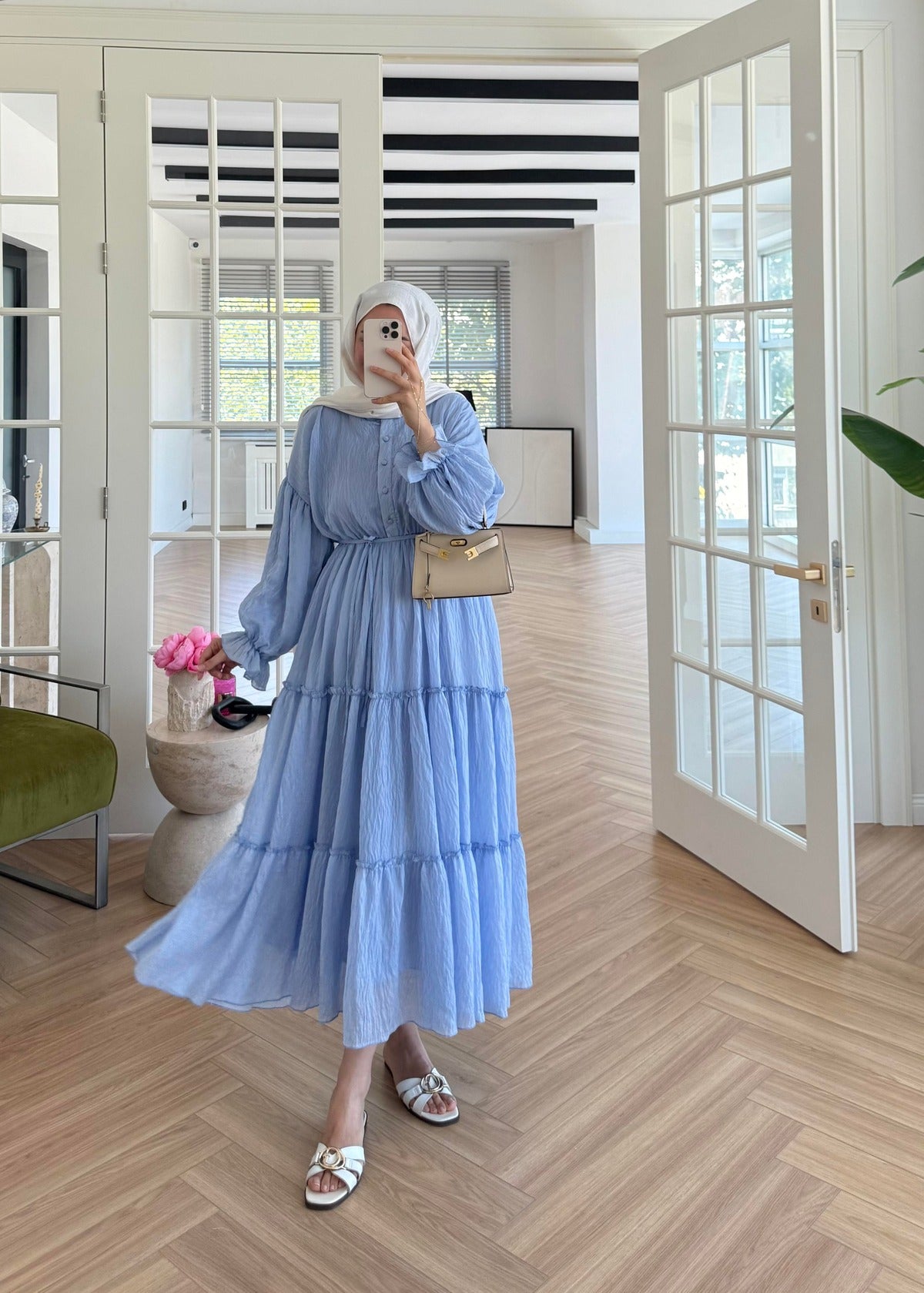 Lightweight Maxi Dress- Baby Blue
