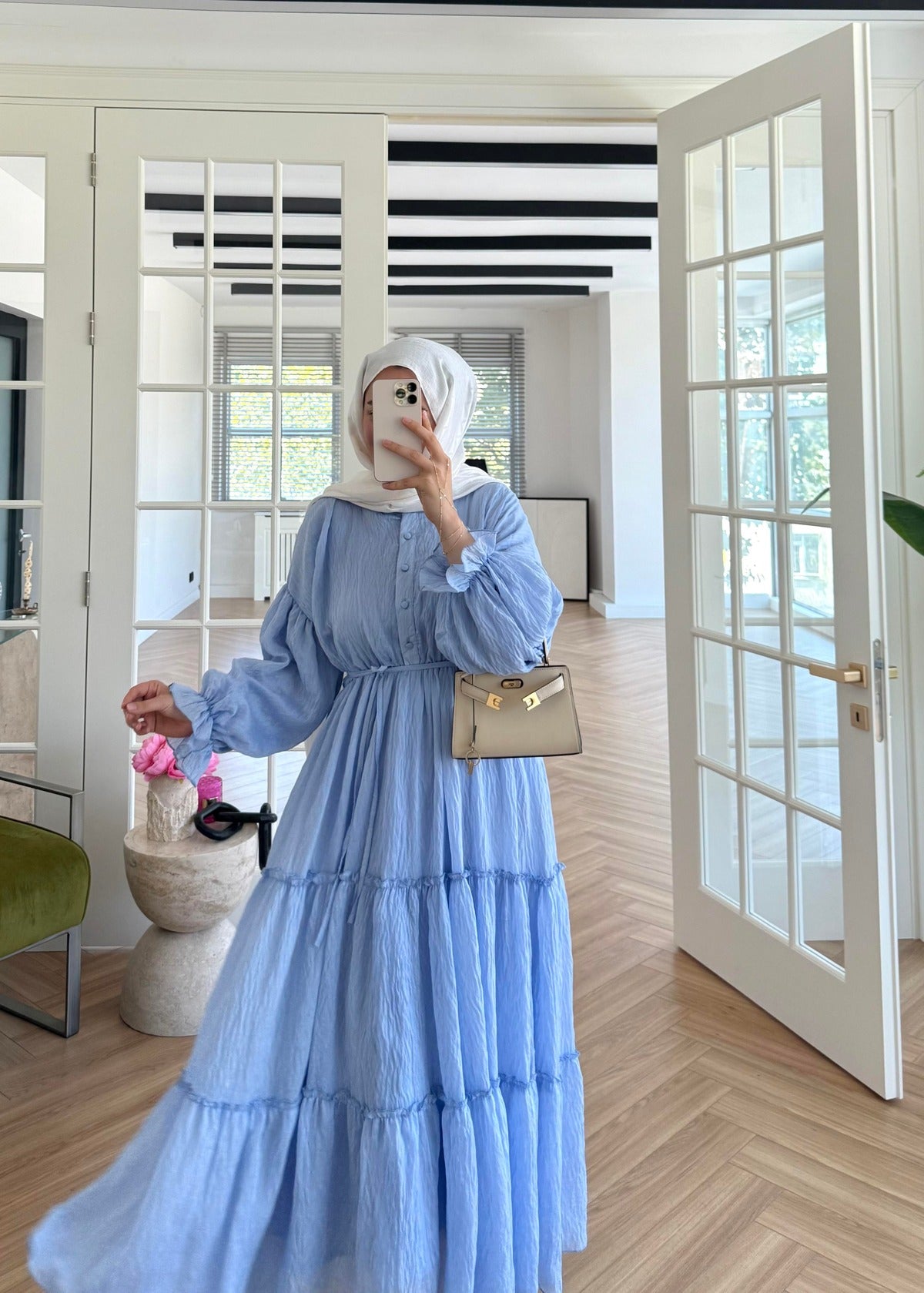 Lightweight Maxi Dress- Baby Blue