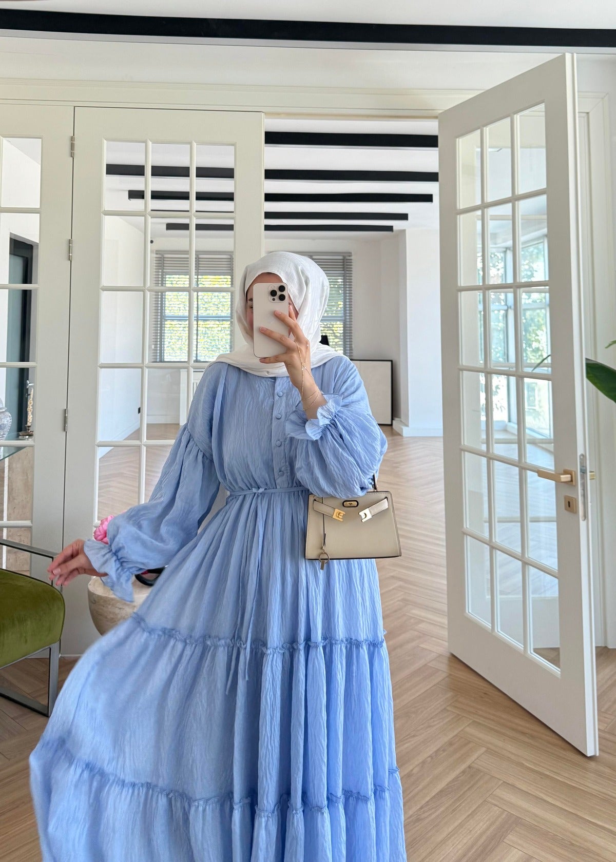 Lightweight Maxi Dress- Baby Blue
