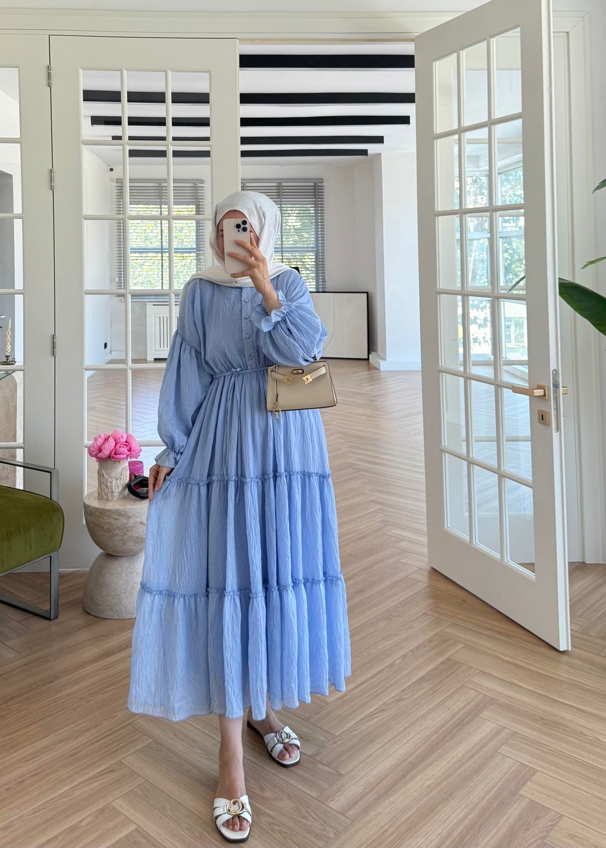 Lightweight Maxi Dress- Baby Blue